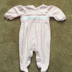 Kissy kissy footed outfit. 0-3 months